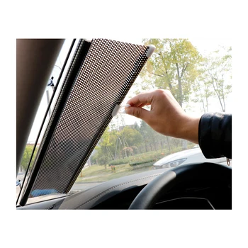 Hot Summer Cooling Curtain Anti-uv Car Window Shade Easy To Use Foldable Car Sunshade Back Retractable Windshield Car Cover