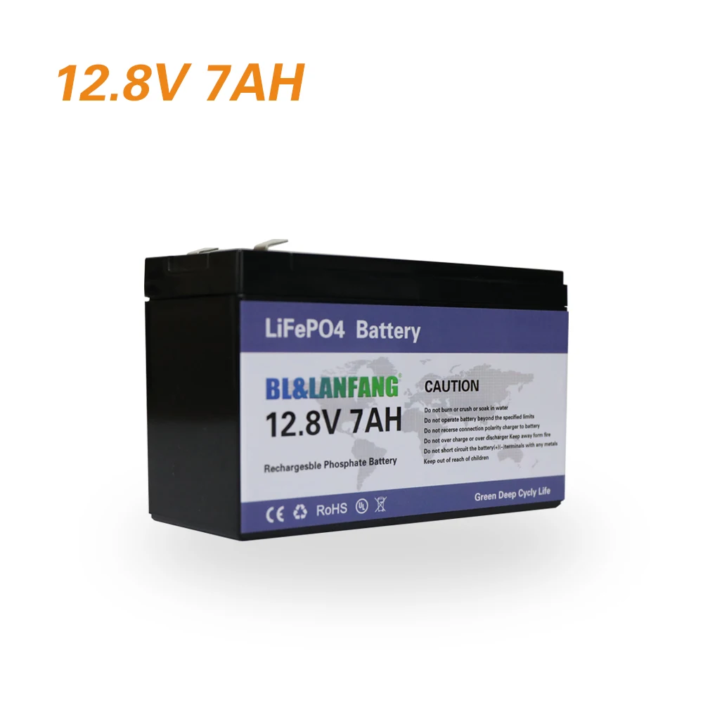Lanfang 12v Lifepo4 Lithium Ion Battery Pack 12.8v 7ah For Security