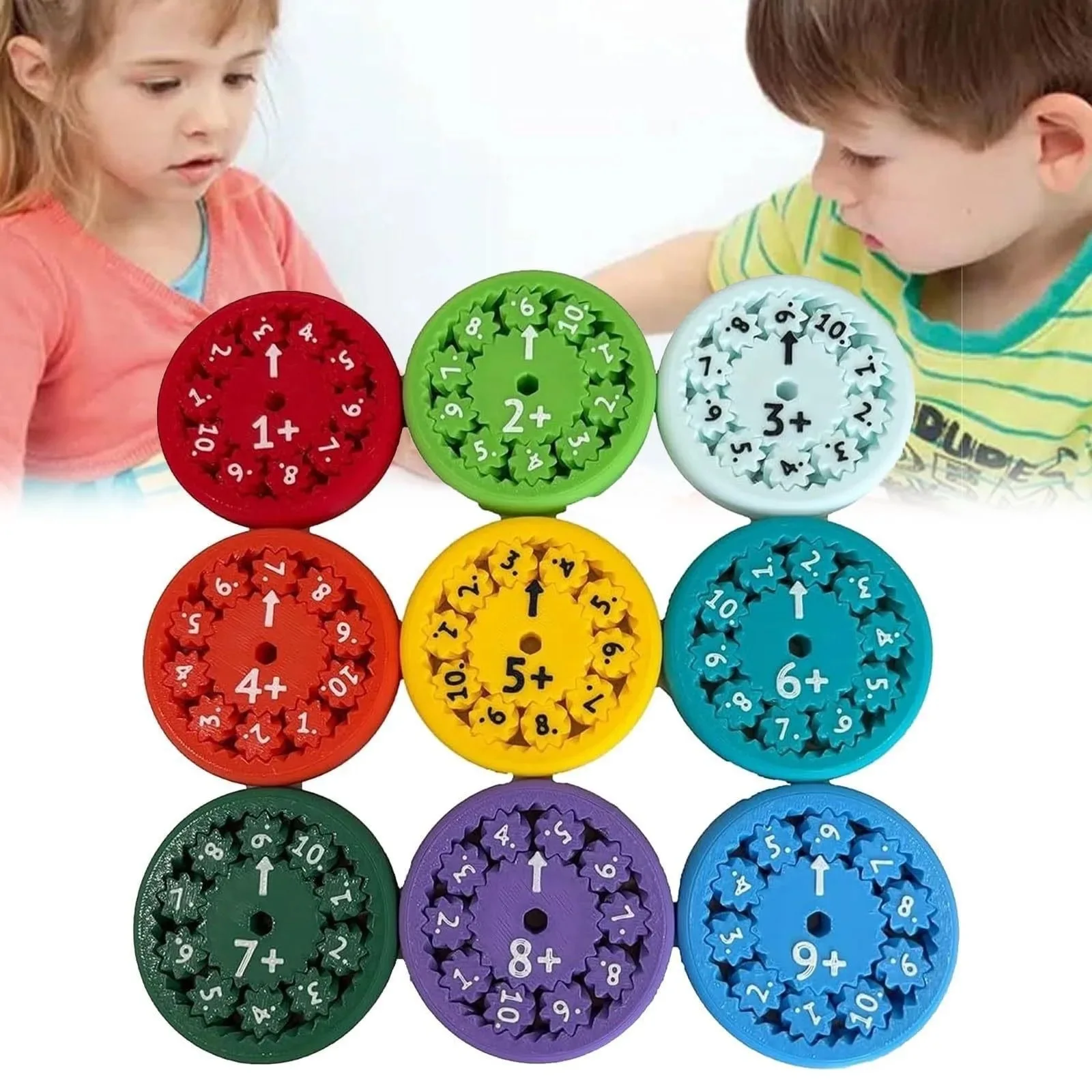 Wholesale Digital Gyroscopes Spin Fidget Spinner Mathematics Arithmetic Decompress Puzzle Gear Spin Add Subtract Multiply Divide