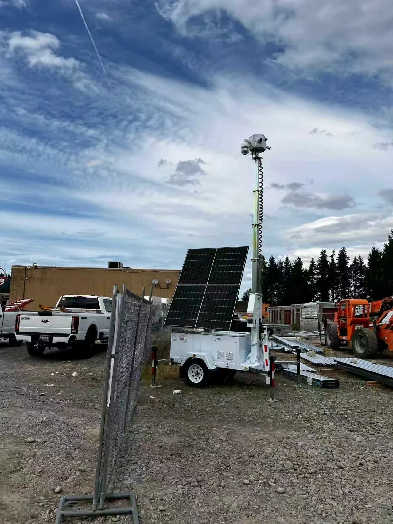 435w Portable Mobile Solar Camera Trailer with 4 PTZ Cameras for Events ...