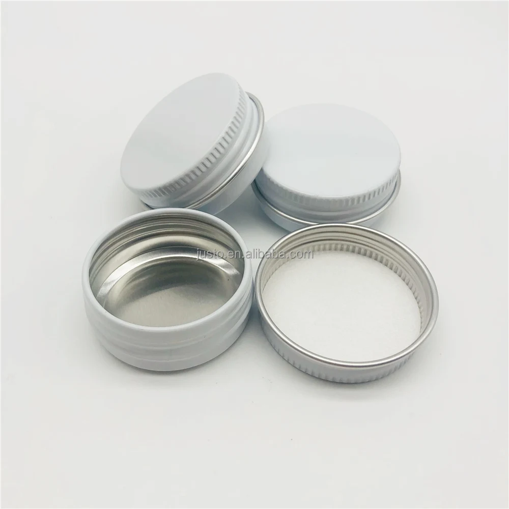 Wholesale 15ml White Metal Tin Can Jars Diy Lip Balm Container Tin ...