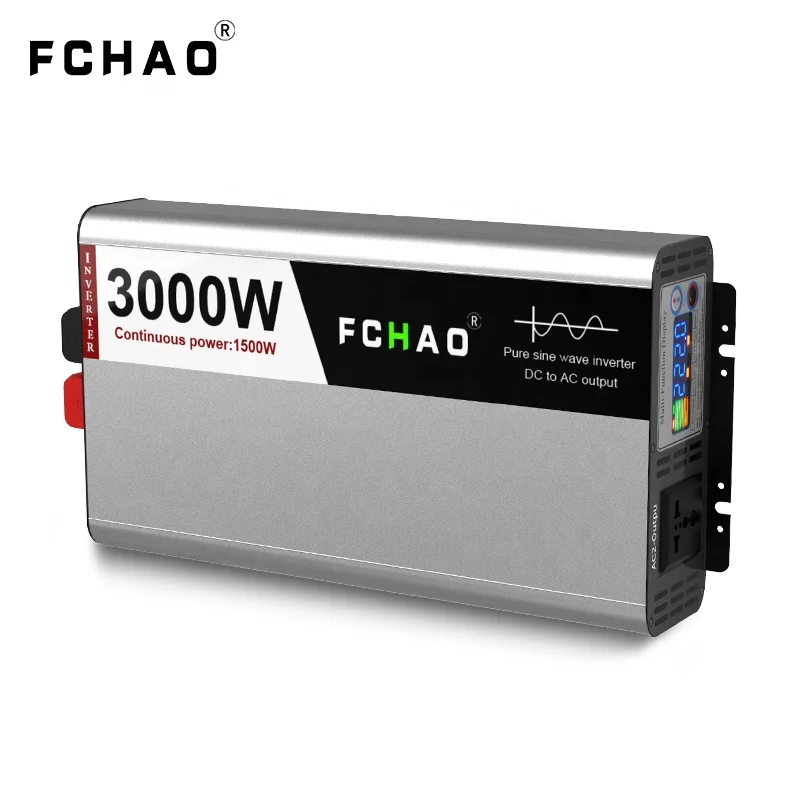 Fchao 1500w Power Inverter Pure Sine Wave Dc To Ac Off Grid Solar Power