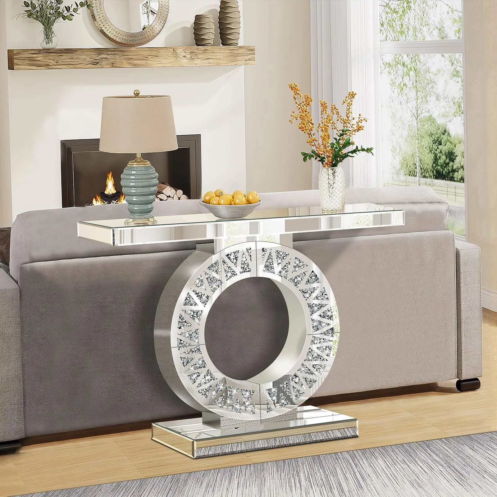 Elvarenae Estara Mirrored Console Table — product detail