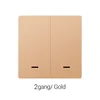 Universal Single/Live-Neutral Wire 2-Gang Gold