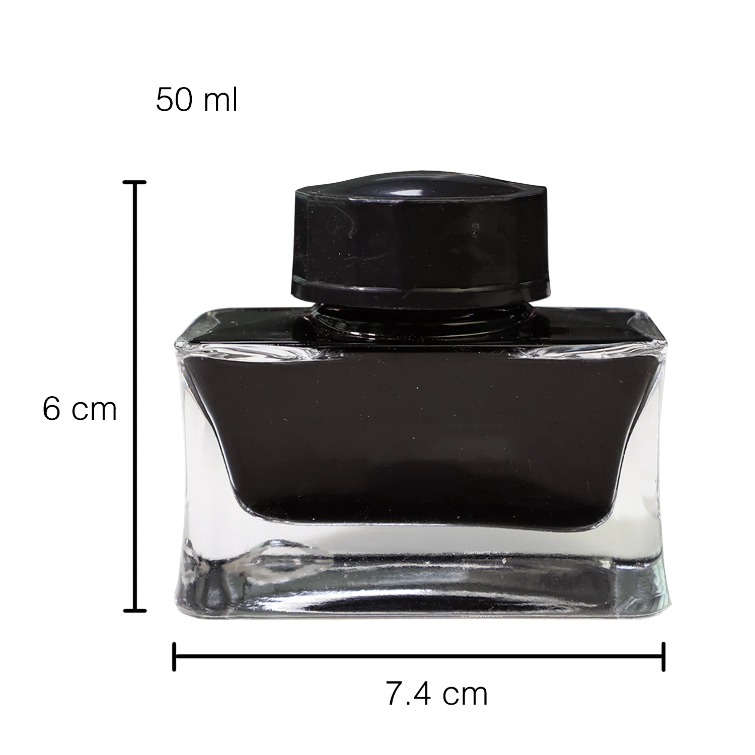 Оптовая продажа, 25 мл, квадратная Высококачественная стеклянная бутылка для чернил