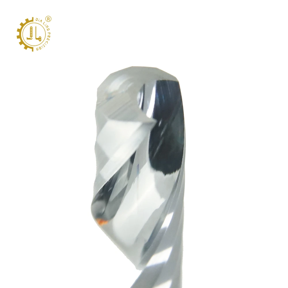 Fresa CNC A Spirale O-flauto 1/8&rdquo; - Taglio Verso Il Basso, Diametro 2mm, Lunghezza 17mm, Confezione Da 5