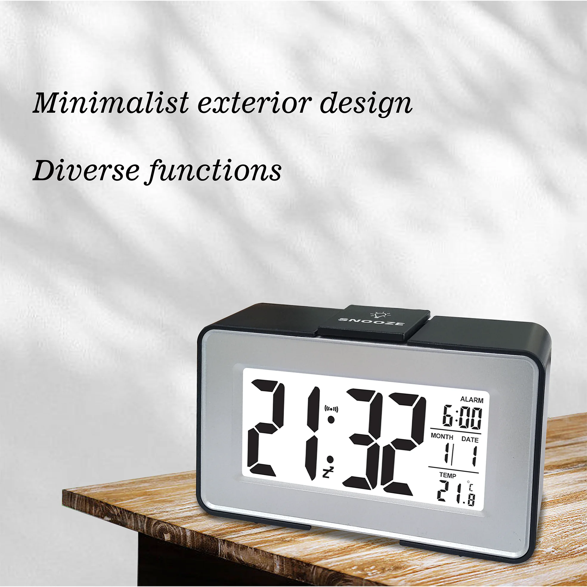 Large Digital Led Alarm Clock Wall Clock Smart Alarm Clock With Screen ...