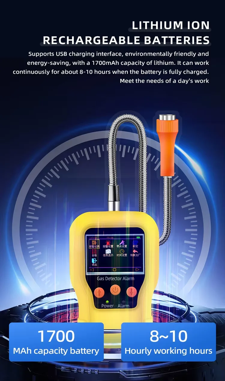 KP816 Portable 4 Gas Detector O2/H2S/CO/LEL Confined Space Air Monitor