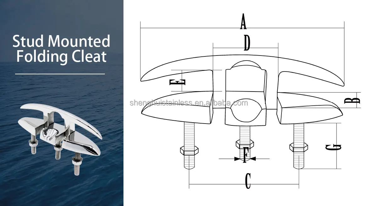 product lifting threaded cable bolt 316 stainless steel marine bollard-2