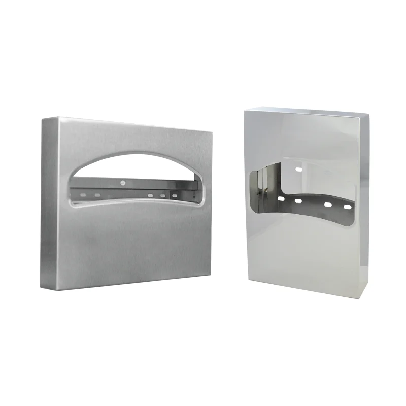 Restroom Stainless Steel Quarter Fold Disposable Toilet Seat Cover