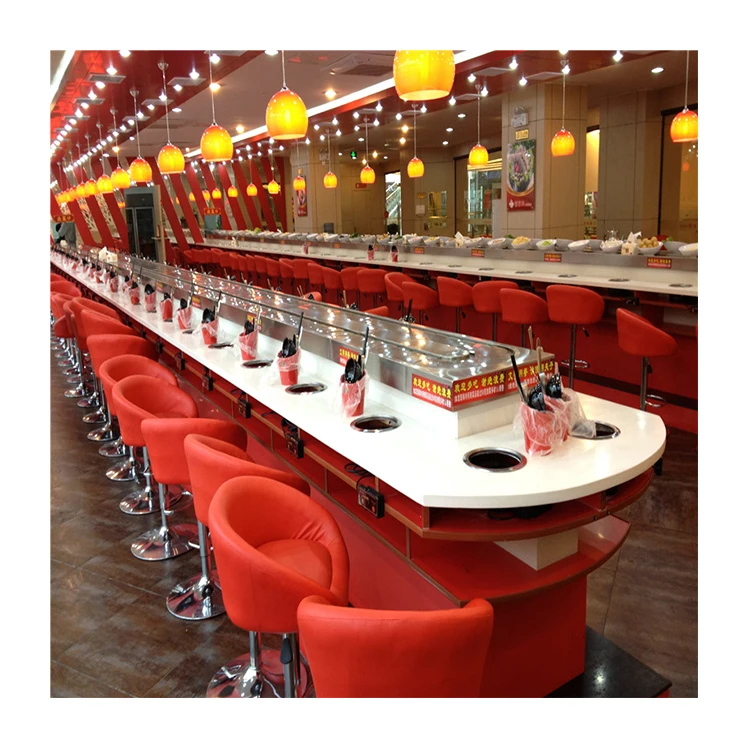 Sushi Conveyor System Hot Pot Sushi Table Rotary Table Conveyor Belt
