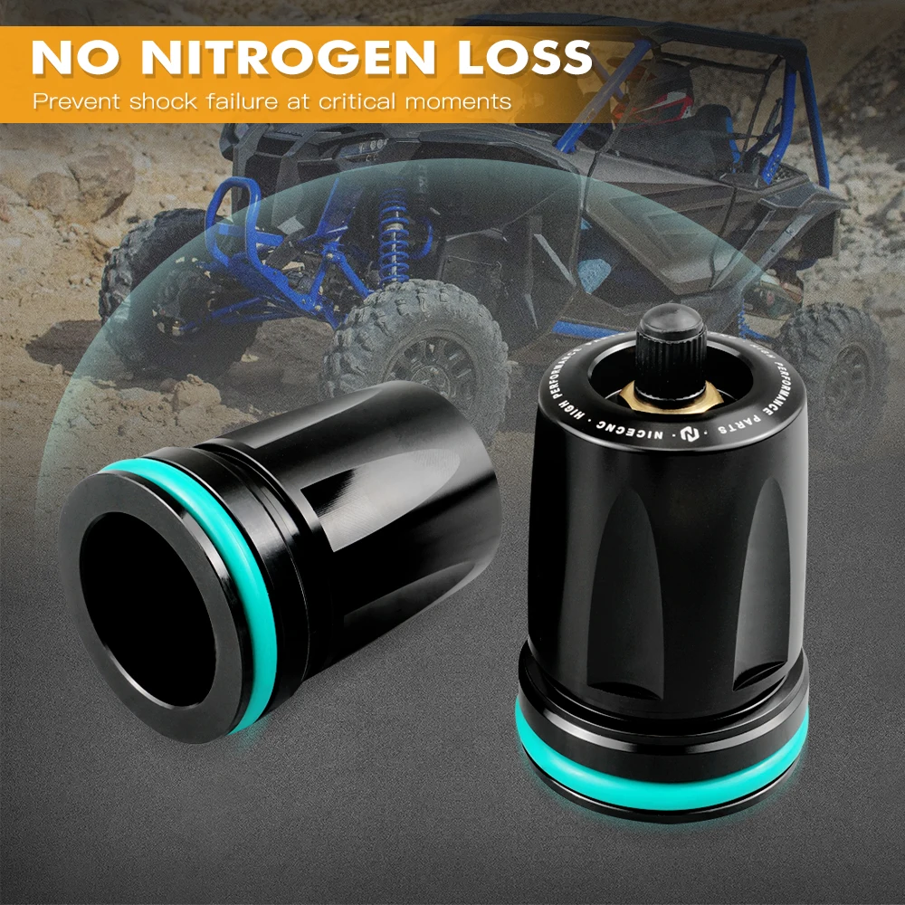 Nicecnc 44mm Front Shocks Nitrogen Reservoir End Caps For Polaris Rzr