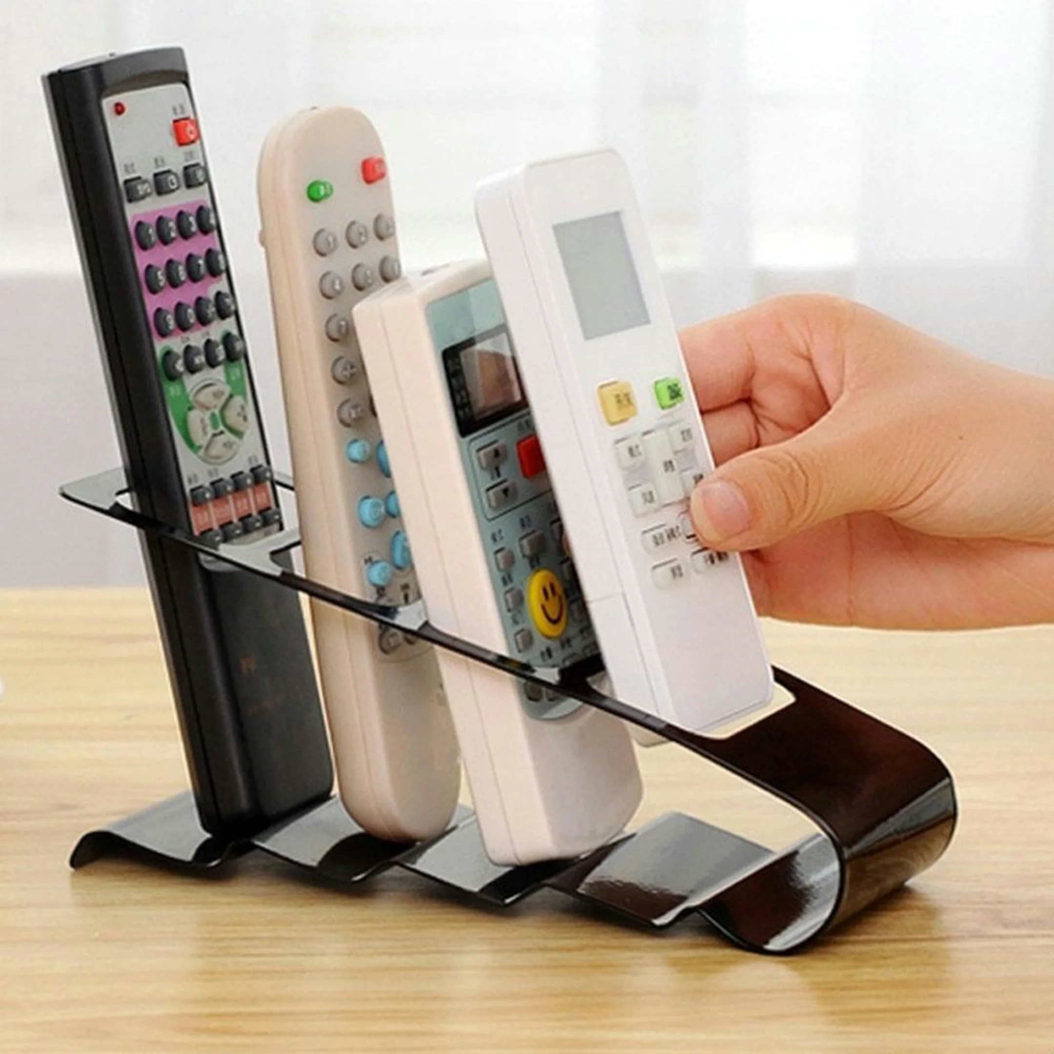 4 Frame Remote Control Storage Mobile Phone Holder Stand Home Office ...