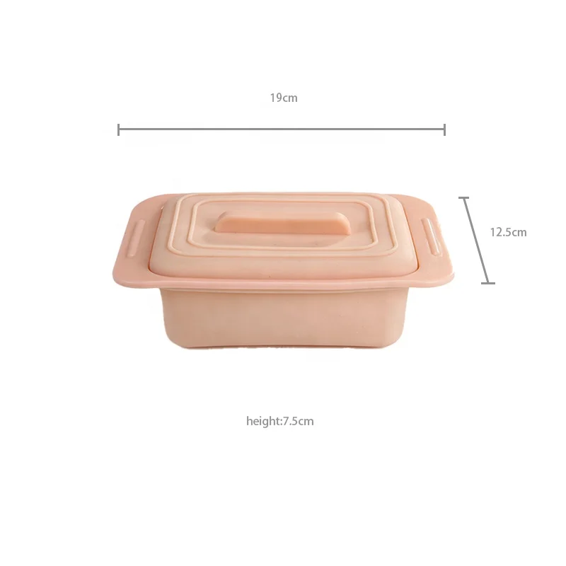 Silicone Steaming Cooking Box with Integrated Drain Tray and Lid for Healthy Steamers