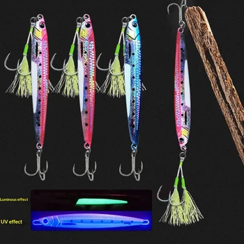 Bestseller Slow-Rolling Iron Plate Luminous Lead UV 3D Printed Artificial Hard Bait Hooks for Sea Fishing Boat Spanish – Hard Lure – view 2