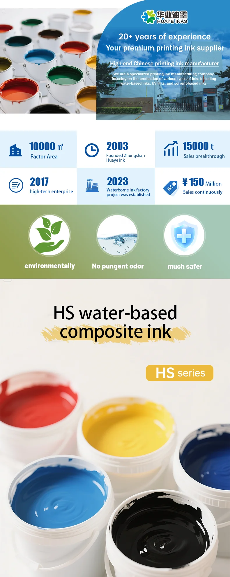 HS Water-Based Flexo for Ink for Composite Films Excellent Printability & Odorless Formula for Gravure & Flexo Printing manufacture