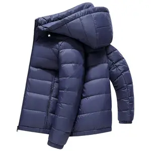 Men's Warm Down Jacket Thick Winter Coat with Hood Parka Thick Quilted Jacket Casual
