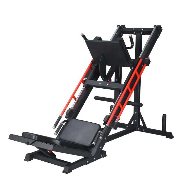 Free Weights Butt Leg Muscle Plate Loaded Machine 45 Degree Hack Squat Rack Inverted Reverse Pedal Machine Gym Fitness Equipment