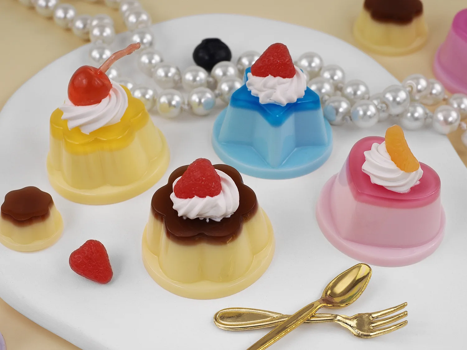 Pudding Rabbit Shape DM893 Silicone Molds - 3D DIY Cat Rabbit Heart Pudding Shape