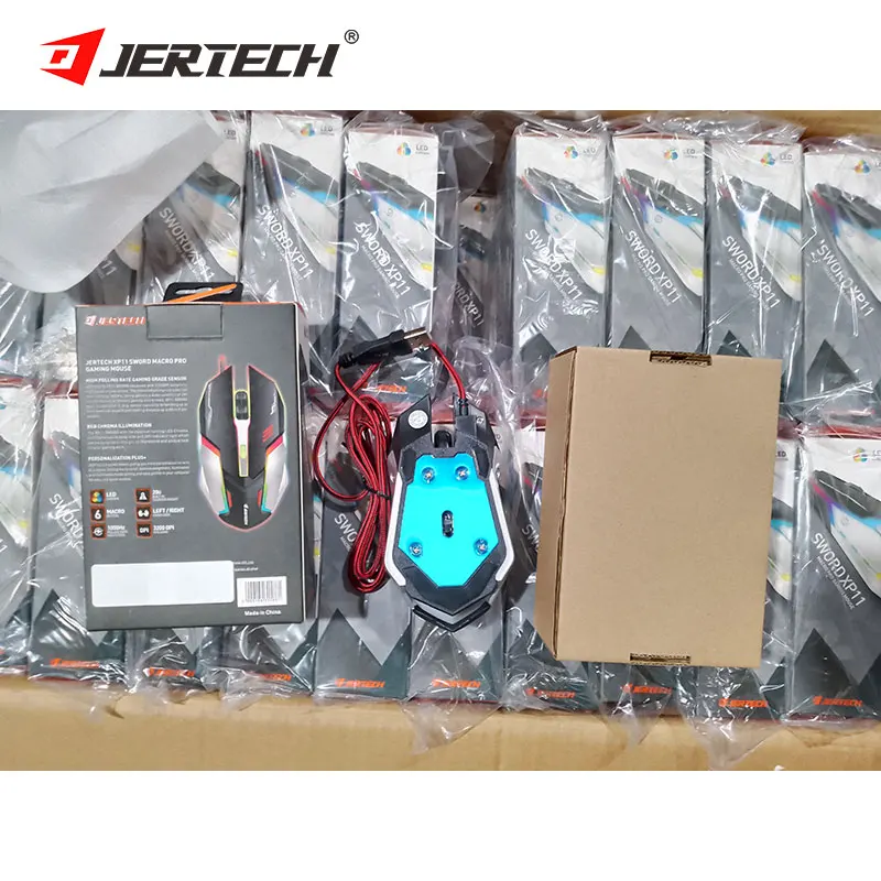 Jertech XP11 Gaming Mouse - 3200dpi, 7-Color LED Lights