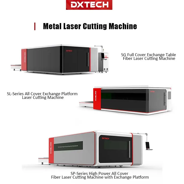 Nice to Environment Design Enclosed Fiber Laser Cutting Machine for Metal Sheet and Metal  with Exchange Platform