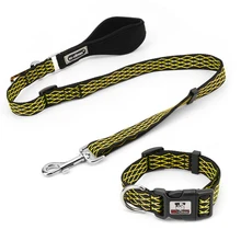 Custom Small Medium Dog Sublimation Printed Dog Collar And Leash Set
