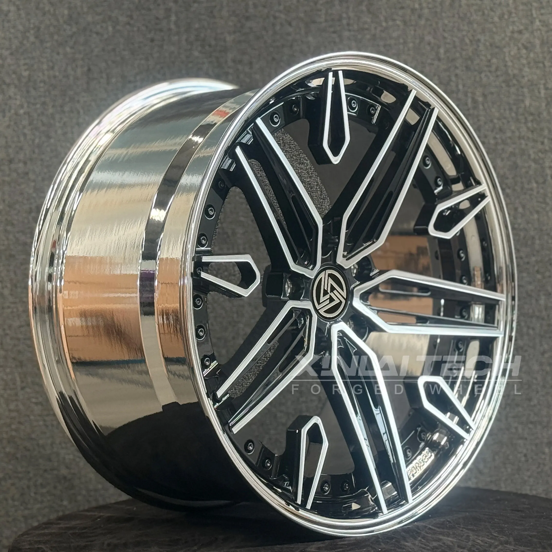 XL Forged Alloy Car Wheels 2-piece Custom Rims OEM 5x114.3 5x112 5x120 18 19 20 21 22 23 24 Inch Chrome for BMW Audi Porsche - Image 1