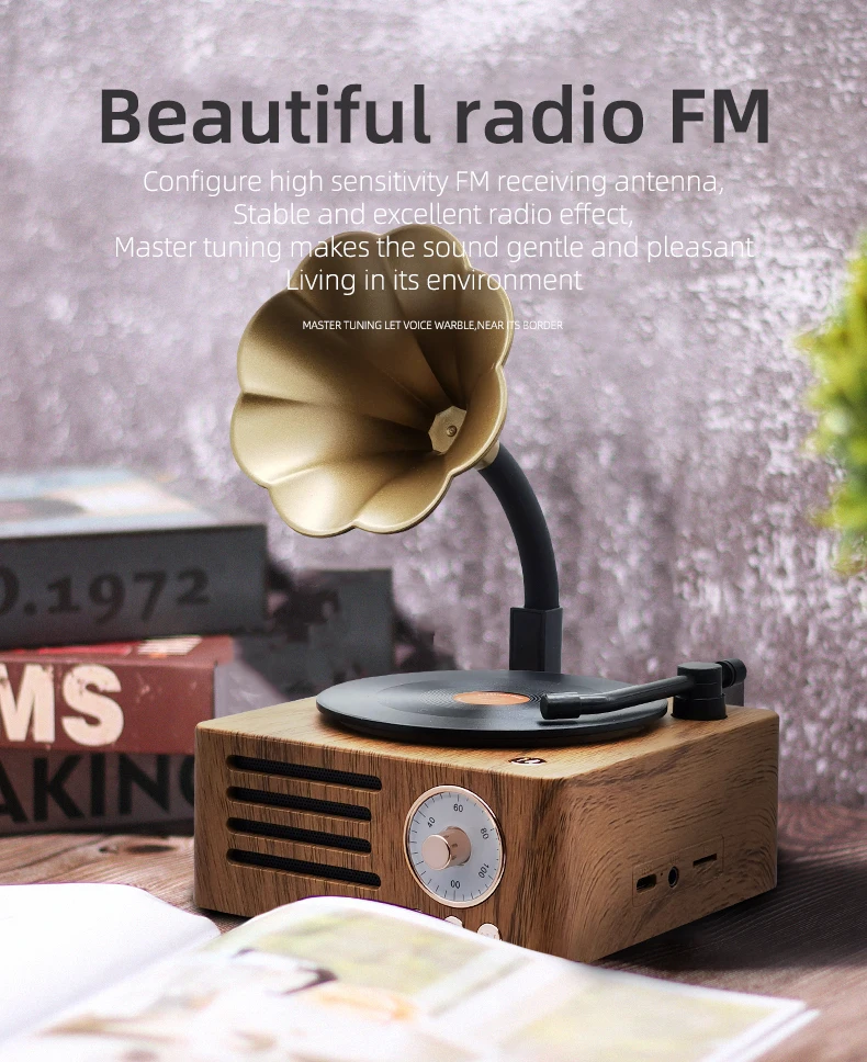 Classical Vintage Retro Bluetooth Speaker Portable Wireless Speaker ...