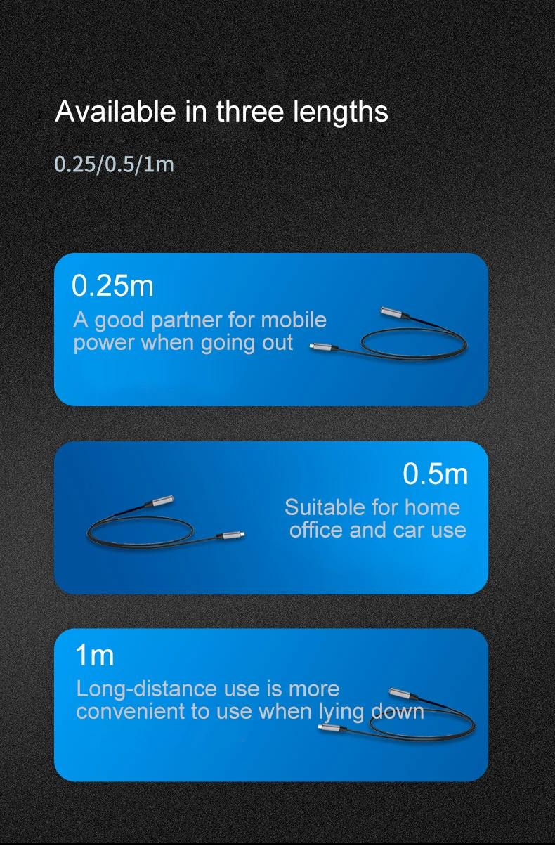 Wholesale Supply Aluminum Type C Male To Female Cable Pd 60w 3a Speed 400mb/s Fast Charging Type