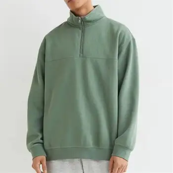 Wholesale Hot Style Customized Embroidery Quarter Zip Collar Hoodies Plus Size Hoodies Sweatshirts