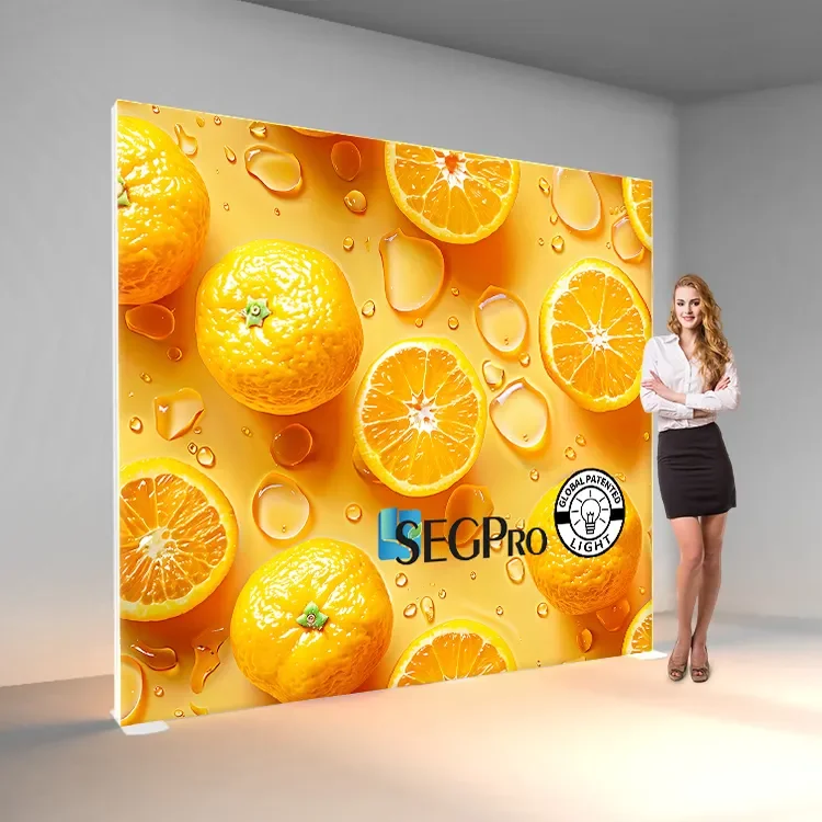 TianLang Регулируем размер безрамна тканична LED световна кутия с подсветка Подсветена рекламна кутия, която се разгъва