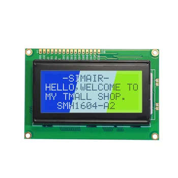 Industrial 16x4 Lines LCD Module,Blue Background,Negative Display,5V Logic,IC ST7066