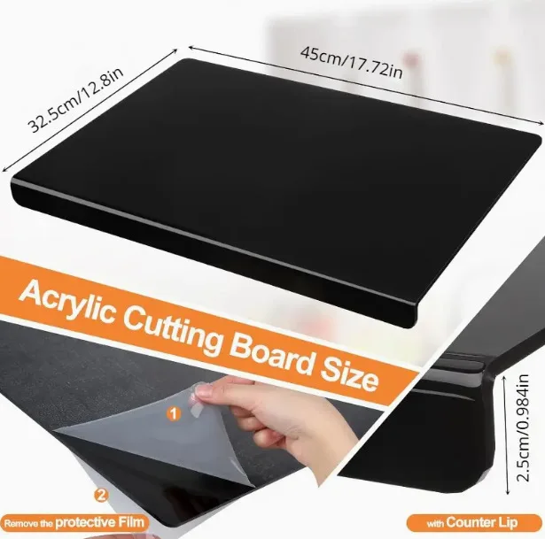 Transparent Acrylic Cutting Board for Kitchen Use