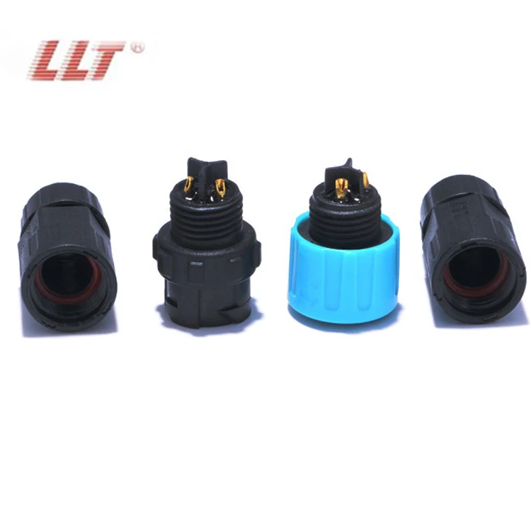 LLT M16 Ip67 2 3 4 5 6 7 8 9 10 11 12 Pin Quick Connect IP68 Waterproof Connector for Street Lamp