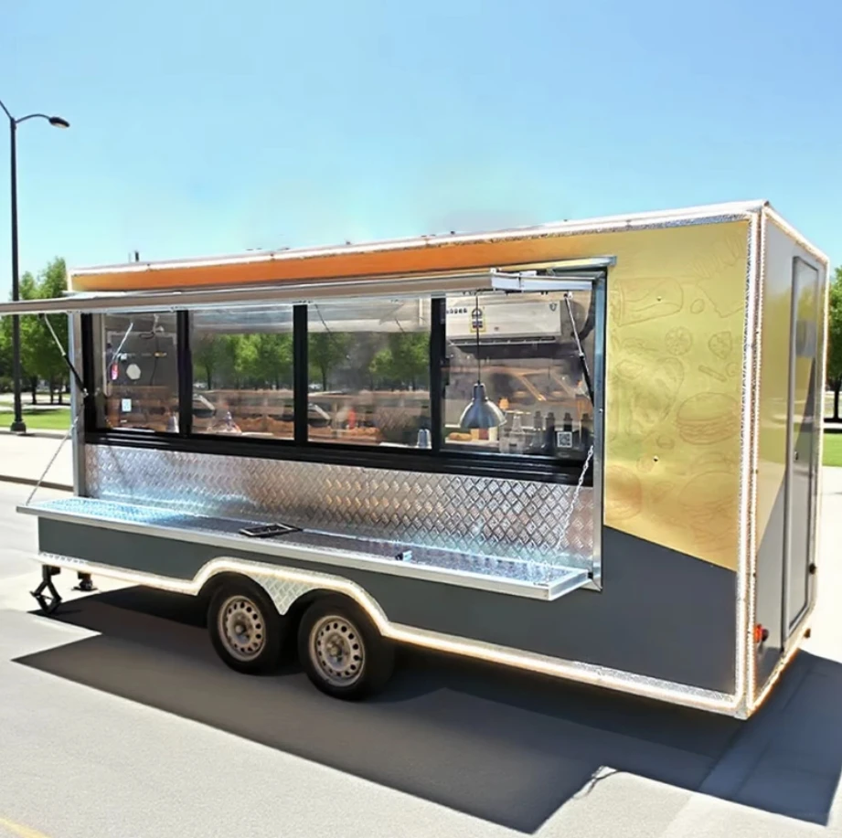 Customized Outdoor Commercial Mobile Fast Coffee Trailer Belgium Standard Container Houses for Food