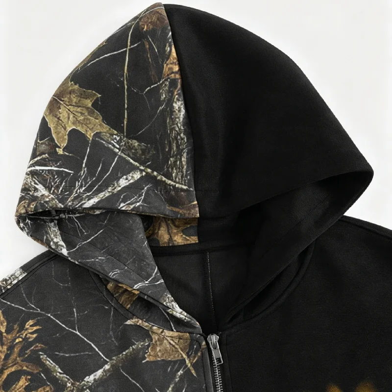 Custom High Quality Autumn Streetwear Zip - up Hoodie 100% Cotton Oversized Eco - Friendly Double Layer Acid Wash Sun Faded gallery 3
