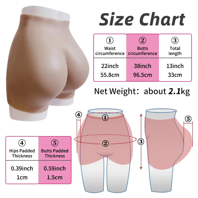 Silicone Bum and Hips Padding Pants Big Hips Pads Booty Enhancer Fake Ass for African Women With Buttocks Lifting Shapers