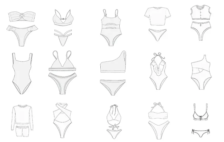 2023 New Design Swimsuit Custom Thong Two Pieces Fashion Bikini Oem ...