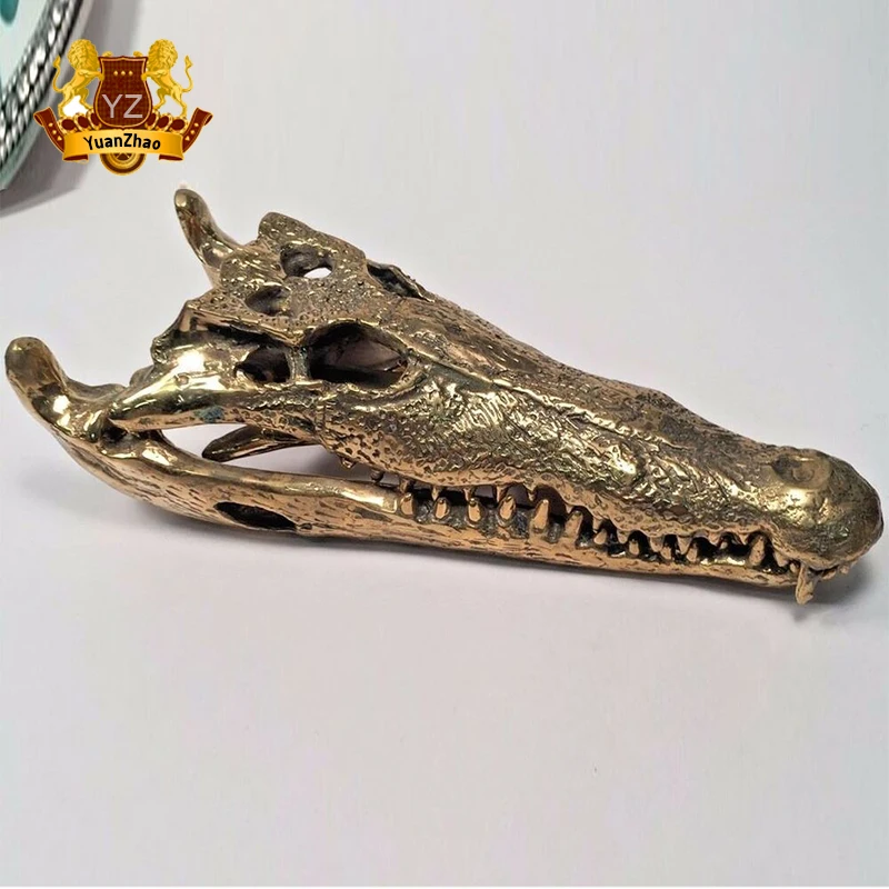 中国風水銅真鍮凶猛なワニ魚ブロンズ動物アート像| Alibaba.com