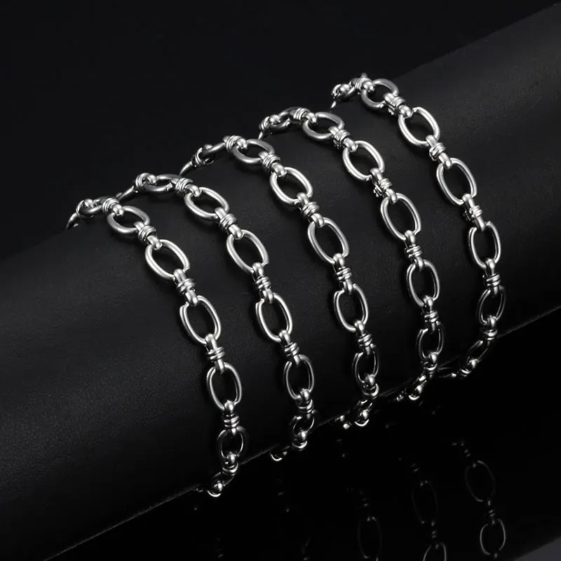 Handmade Stainless Steel Gross Oval Chunky Knot Hip Hop Punk Link Chain