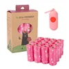 Dispensador de 16 rollos rosa, en caja de piel de vaca.