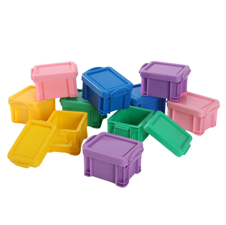 2025 Cute Style Plastic Mini Organizer with Lid Custom Cute Colors Desktop Small Storage Box Multifunctional Storage Box