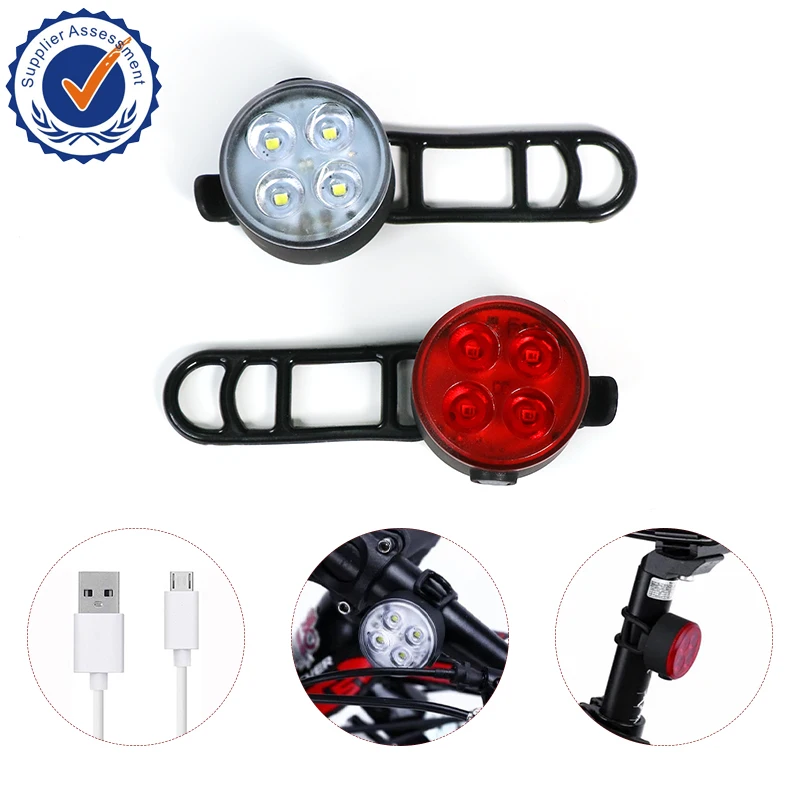 Superbsail Outdoor Usb Rechargeable Led Bike Light Set Front And Rear Light For Bicycle Electric Scooter Lights manufacture