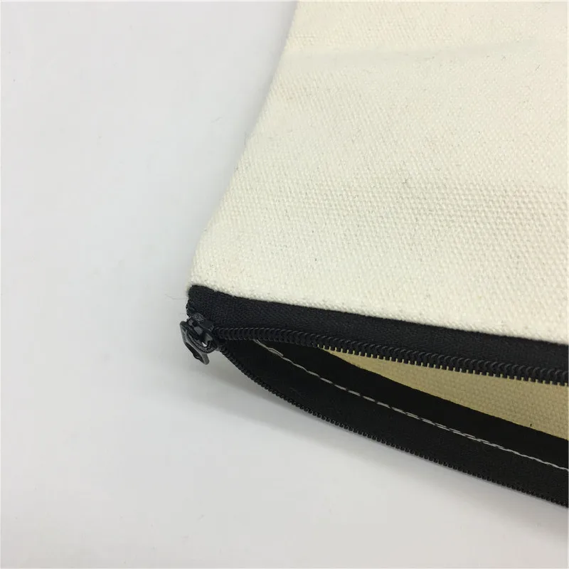 Пустые холщовые пеналы на молнии хлопковые мешочки для ручек косметика сумка-клатч мобильного