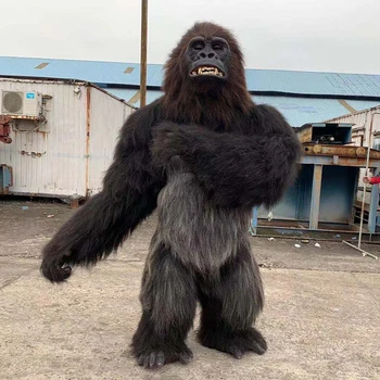 High Density Sponge Inflatable Gorilla Mascot Costume For Adults