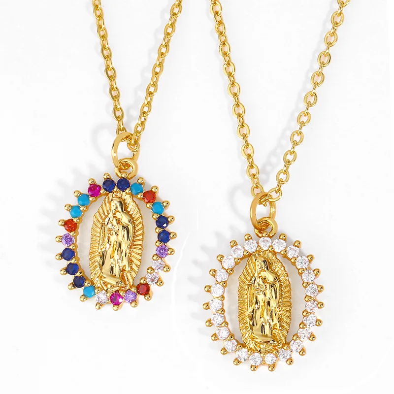 Gold Miraculous Mary Necklace – Cypress Springs Gift Shop