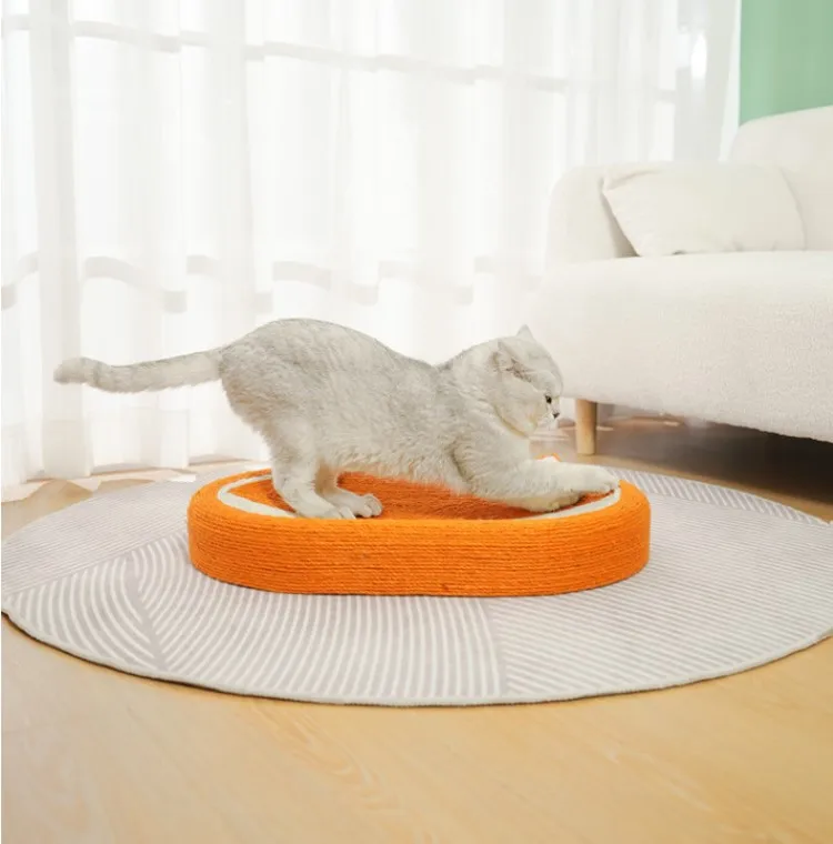 Sisal cat scratching board large round wear resistant cat toy