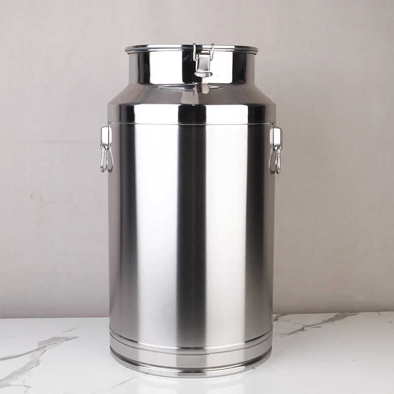 Stainless Steel Milk Container Transportation Pot Metal Milk Cans Large Capacity Insulation Barrel_1