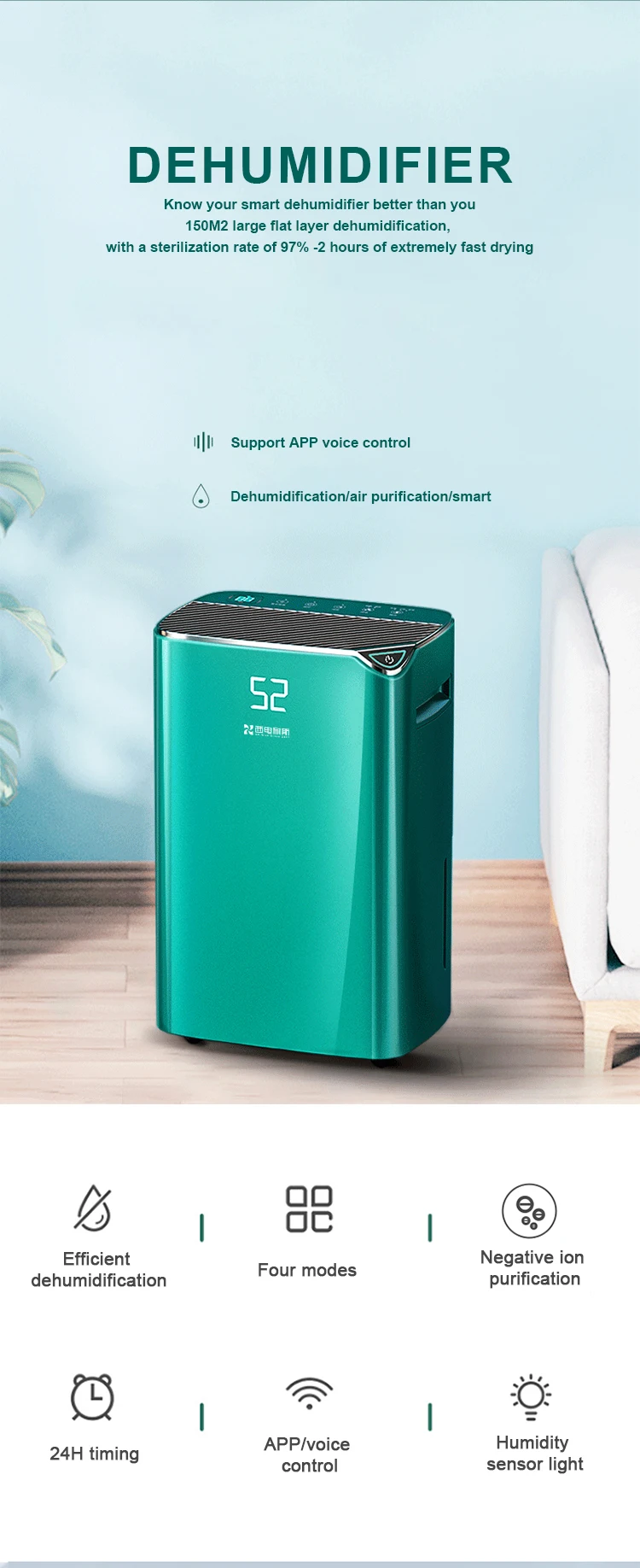 New Arrivals Customized Color Small Dehumidifier Portable Room Dehumidifier