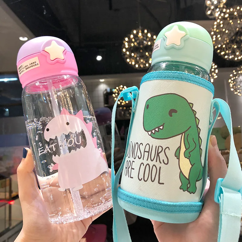 Buy Wholesale China Plastic Kids Water Bottle With Straw Cute